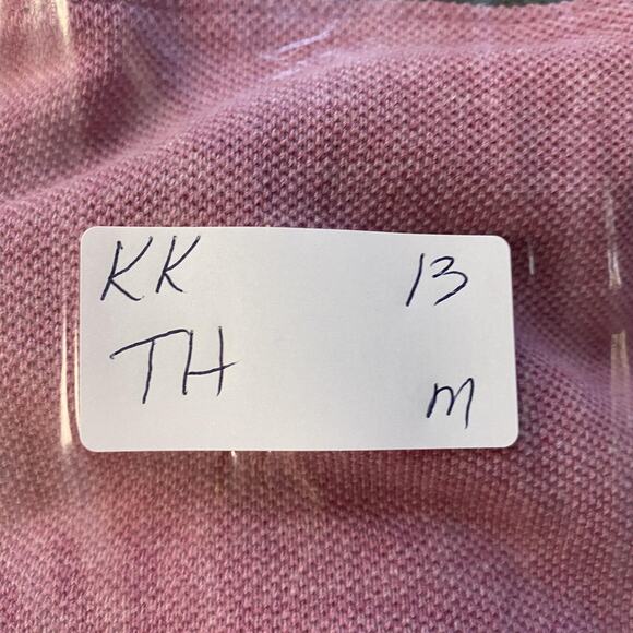 Vtg Tommy Hilfiger Polo Shirt Mens Medium Colorblock Striped Crest Logo Y2K 90s - Picture 8 of 8